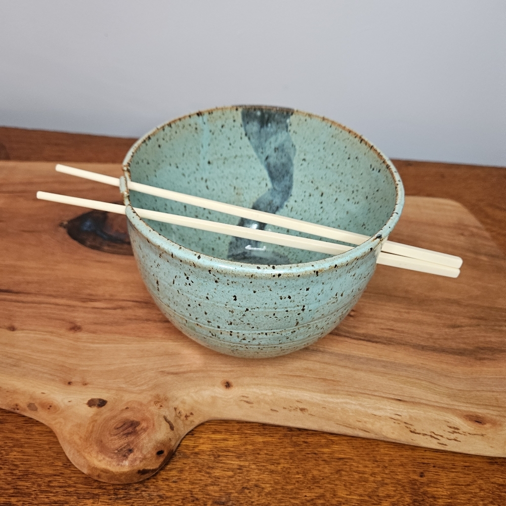Noodle Bowl Stoneware Clay - Turquoise